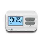 Non - Programmable Digital Room Thermostat With Battery Supply White Color