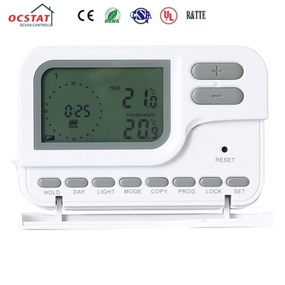 230VAC 7 Day Programmable Digital Floor Heating Room Riseem Thermostat with HEAT/COOL Switch
