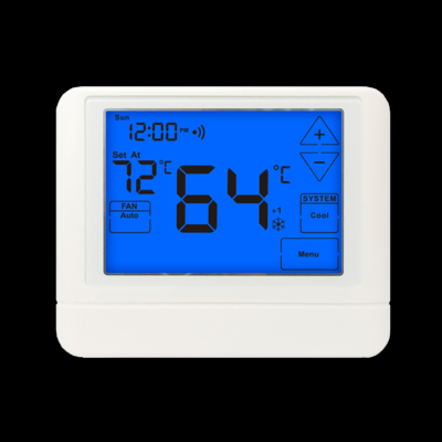High Accuracy Digital HVAC Thermostat with Flame Retardance ABS and Display Accuracy ±1℉
