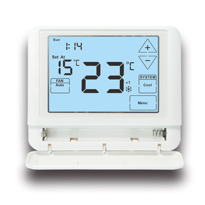 High Accuracy Digital HVAC Thermostat with Flame Retardance ABS and Display Accuracy ±1℉