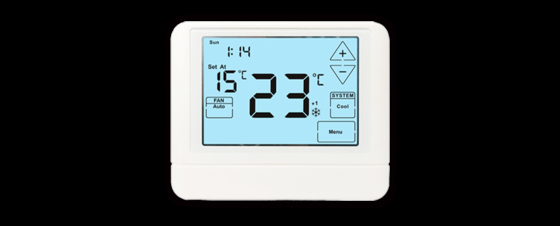 High Accuracy Digital HVAC Thermostat with Flame Retardance ABS and Display Accuracy ±1℉