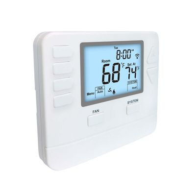 18-30 VAC NEC Class II Power Supply Temperature Control with 7 Day Programmable TUYA WIFI Thermostat and 5/1/1 Day Programming