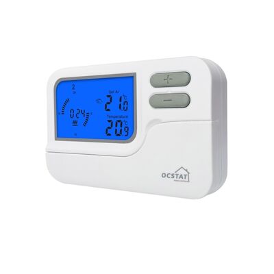 Adjustable Temperature Range 5°C to 35°C Boiler Room 7 Day Thermostat White Color Featuring Standby Current Lighting Current Less Than 3mA