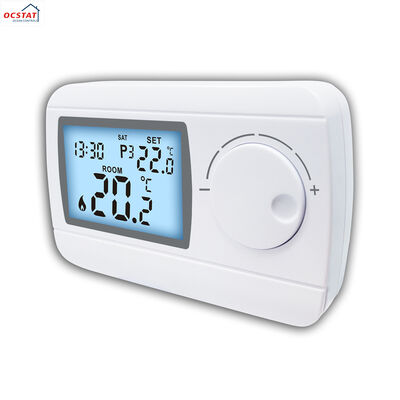 119 X 80 X 31 Mm Boiler Room Heating 230V 7 Day Programmable Thermostat Featuring Load Rating 6 2A and Switch Heat OFF Ideal for Heating System Management