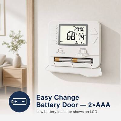 24V 2H 2C 7 Day Programmable HVAC Air Conditioning Hotel Thermostat Compact Physical Dimensions 4 72 W X 3 85 H X 1 06 D For HVAC Control