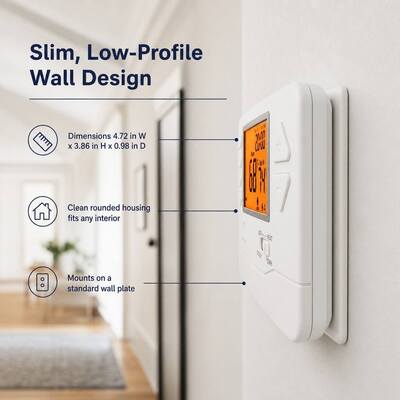 24V or Batteries Operation Heating and Cooling Wired 7 Day Heat Pump Adjustable Thermostat for Air Conditioning