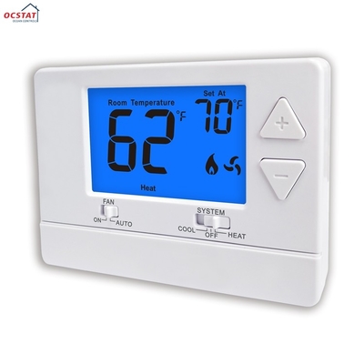 Riseem ABS LCD Display Air Conditioner Thermostat for HVAC Room 24V 60Hz