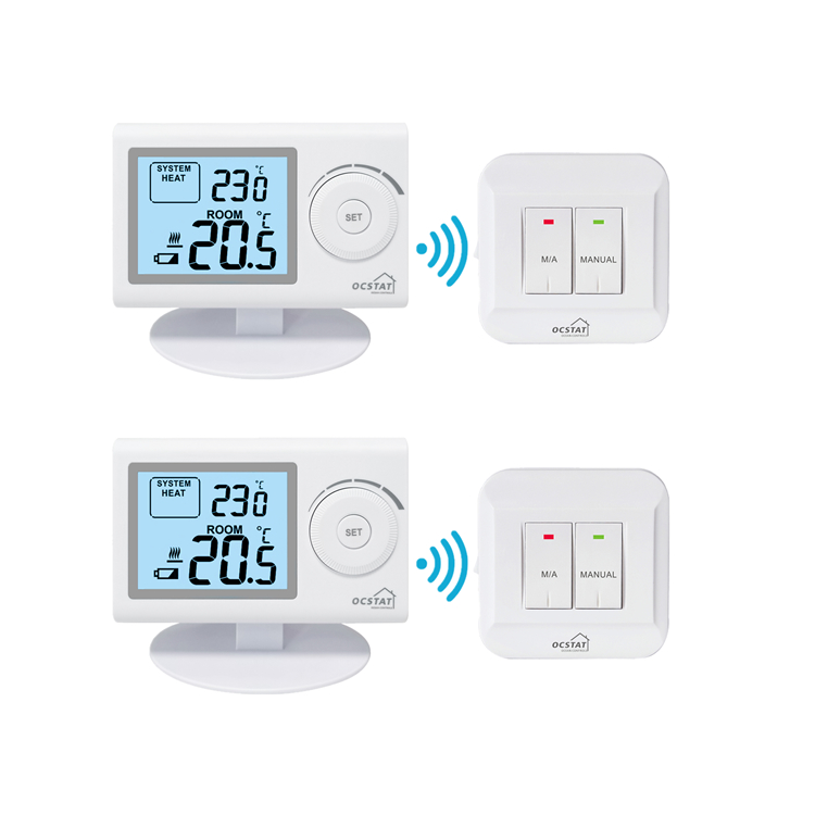 Wall-mounted RF Room Thermostat with ABS Materials and Anti-flammable Properties