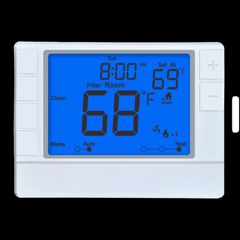 Coiiwsei 2 Heat/ 1 Cool Programmable Thermostat for Home Heat Pump System and Conventional Single-Stage System, with Room Temperature & Humidity Monitor  RTH725