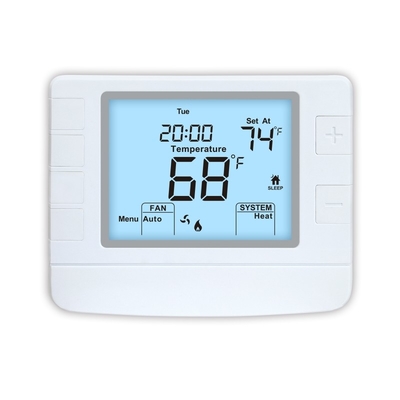 Riseem Heiz- und Kühlregelung LCD-Display Digitales Zimmer 24V Thermostat Menü Programmierbar
