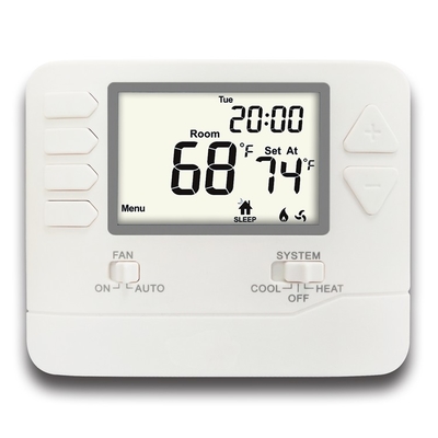 Riseem 2 Heizung / 2 Kühlung 24V HVAC Programmierbarer Raumthermostat für Heiz- und Kühlsystem