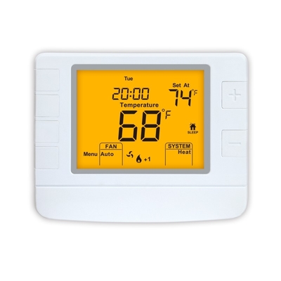 Riseem 24VAC Kabel-Temperaturcontroller Programmierbarer Heimthermostat LCD-Digitalbildschirm 2 Hitze 2 Kühle