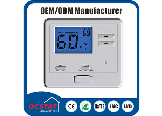 Horizontales programmierbares Thermostat-einzelnes Stadiums-Heizungs-Abkühlen Wechselstroms Digital nicht