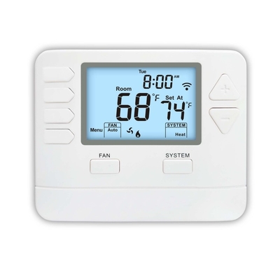 Riseem Klimaanlage Smart WIFI Digital Programmierbar Alexa Heimthermostat HVAC STN705W 24V Weiß ABS