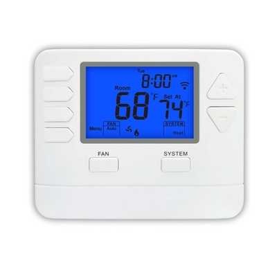 Riseem WiFi Funktioniert mit Alexa ABS 24V LCD HVAC Digital 7 Tage Programmierbare WiFi Steuerung Heimthermostat für HVAC-System