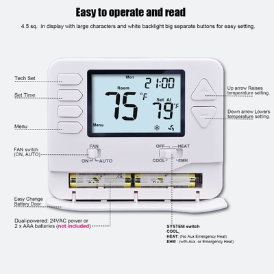 Elektrischer Temperaturbegrenzer-Klimaanlagen-Digital-Raum-Thermostat-nicht- programmierbares