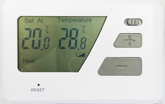 ±1C Genauigkeit Kabelgebundener programmierbarer Thermostat, batteriebetrieben für intelligente Temperaturregelung