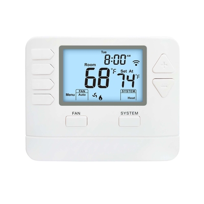 Flame Retardance ABS und Steuerungsmodus Heizung und Kühlung im HVAC-Thermostat mit hochergenauer Anzeige ±1°F unter 68°F