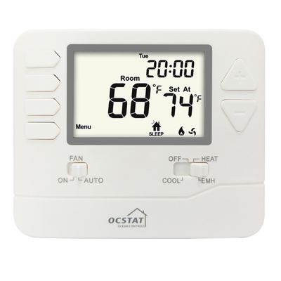 SUUWER Anti-Flammable ABS PC 7-Tage programmierbarer Wärmepumpen-Thermostat für HLK-Systeme