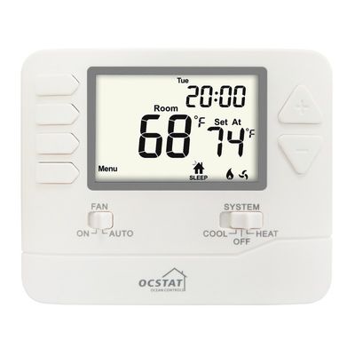 Riseem AUTO Lüfterbetriebsmodus Kabelgebundener Raumtemperatur Heizthermostat mit 1H 1C Stufen H C konventionell für stabile und Temperaturregelung