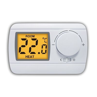 Weiße Farbe Kesselraumthermostat Nicht programmierbar Angebot Orange Blau Grün Hintergrundlicht Farbtemperaturregelungslösung