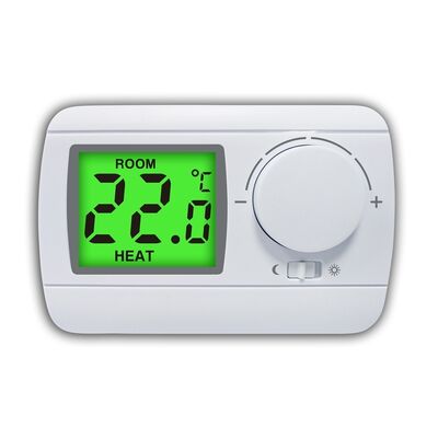 Orange Hintergrundlicht Farbe Kesselraumthermostat Temperaturmessgenauigkeit ±1°C bei 20°C und Größe 119 X 80 X 31 mm für das Kesselmanagement