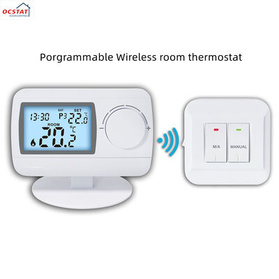 Programmierbarer 7-TAGE Digital-Thermostat-Controller, der eine Temperaturregelung für Gewerbebetriebe unter Verwendung einer 2 AA-Batterie-Stromversorgung ermöglicht
