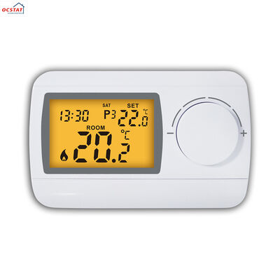 119 X 80 X 31 mm Kesselraum 7 Tage Programmierbarer Thermostat Weiße Farbe 147g Leichtgewicht Temperaturregelungslösung für industrielle Kessel