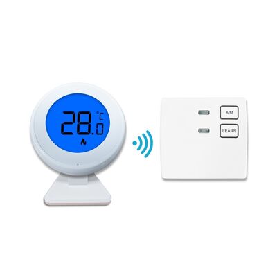 230V Rund Wandmontierter RF Raumthermostat Funk Heizungsregelungssystem Geeignet für Gewerbliche und Industrielle Anwendungen