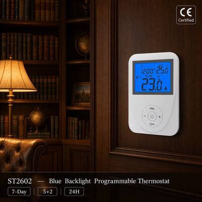Schaltstrom 6 A 2 A Induktive Last Raumheizung 7-Tage-Thermostat Temperaturregler Fußbodenheizung Panel 130 x 86 x 28 mm Ohne Halter Langlebiges Modulares Bodensystem