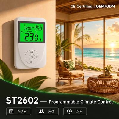 130 x 86 x 28 mm Fußbodenheizung Raum 7-Tage-Programmierbarer Thermostat für Fußbodenheizungssysteme Anzeigetemperaturenbereich 0°C 40°C in 0,1°C Schritten