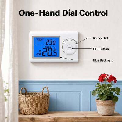 Riseem 230VAC Nicht programmierbarer Temperaturregler Digitale Heizung