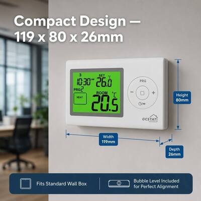 Grüne Hintergrundbeleuchtung Farbe Kessel-Temperaturregelung Thermostat Weißfarbe Elektronischer Temperaturregler zur Steuerung des Heizprozesses