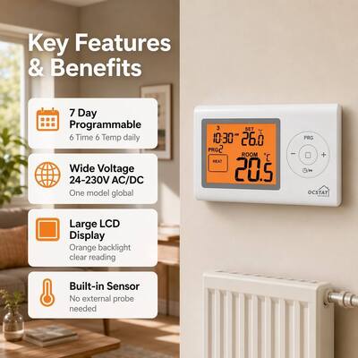 Smart Home-Integration Heißluftkessel mit Temperaturregelung, Thermostat und Energiesparfunktionen für Heizlösungen