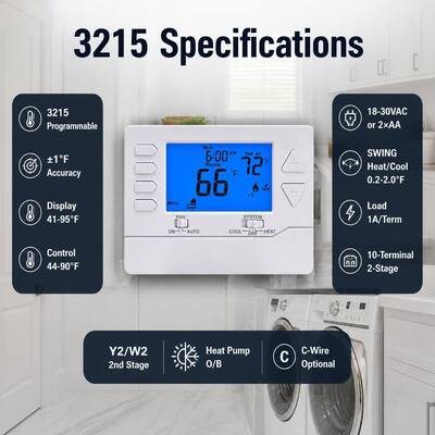 Riseem 2 Heat 2 Cool 24V Programmierbare elektronische Raumthermostat-Temperaturregelung