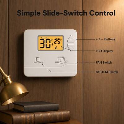 Miuputake ABS Gehäusematerial Kabelgebundener Programmierbarer Thermostat Die ultimative Lösung für die Temperaturregelung zu Hause