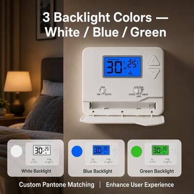 Miuputake Manueller/Automatischer Kabelgebundener Raumthermostat mit ±1°C Genauigkeit und Batteriebetrieb