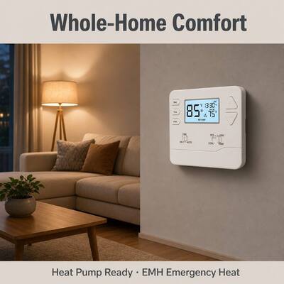 Riseem 1.5 Amp Maximum Alle Klemmen Kombiniert Gewerbliche Wärmepumpen-Thermostat Konventionell Oder Wärmepumpen-Anwendungstyp