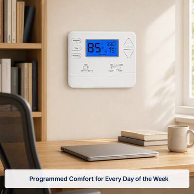 Miuputake STN625 Wärmepumpenthermostat, 7-Tage-Programmierbar und 2 Heizen 1 Kühlen