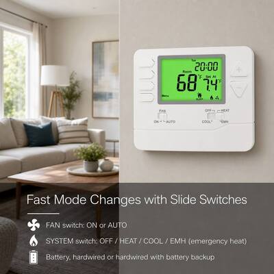 Heagstat NTC-Sensor und entzündungsfreie ABS PC 7 Tage Programmierbarer Thermostat zur Steuerung der Wärmepumpe