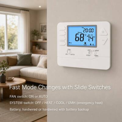 Süwer Industrieautomation ABS Wärmepumpe Temperaturregler Klimaanlage Thermostat mit 3,84 Quadratmeter Anzeigegröße