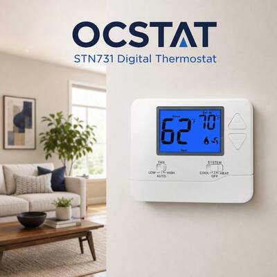 LCD-Display nicht programmierbar 1 Heat 1 Cool PTAC 24V batteriebetriebener Thermostat-Temperaturregler HVAC-System