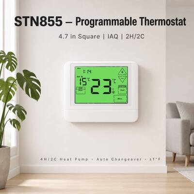 Programmierbarer kabelgebundener Wärmepumpen-Energiespar-Temperaturregler für Klimaanlagen, 5 1 1 Tag, kommerziell