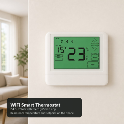 2H 2C Stages 24V Elektronisches Raum-WIFI Alexa Sprachsteuerung Intelligenter Thermostat 7-Tage-Programmierbare Temperaturbereiche 0°C bis 40°C Temperaturmanagementlösung