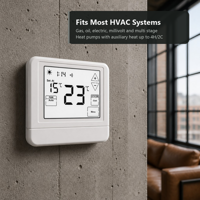 TUYA APP Smart Life Wärmepumpen-Raumluftklimaanlage LCD Touch WIFI Smart Home Thermostat mit Alexa Sprachsteuerung