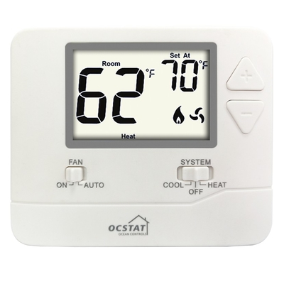 Riseem ABS+PC Material Einzelstadium Digitales Zimmer Nicht programmierbarer Thermostat für zu Hause
