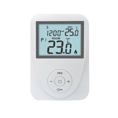 Riseem Tastaturverriegelung Gasheizung Thermostat Grüne Hintergrundbeleuchtung Manuelle Überschrift