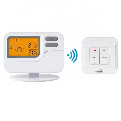 Riseem Heizung Weiß Fernbedienung Heizung Thermostat drahtlos Sieben Tage Programmierbar