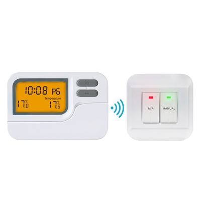 7 Tagprogrammierbare ABS weiße Farbdrahtloser Thermostat zur Heizungs-Steuerung