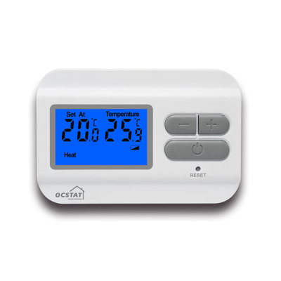Weißer Haushalts-Klimaanlagen-verdrahteter Raum-Thermostat mit LCD-Anzeige